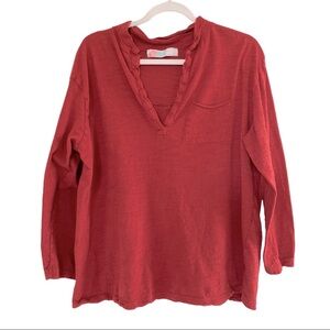 NWOT Free People Henley Slouch Top